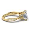 925 Sterling Silver Emerald Cut Diamond Engagement Ring - Image 5