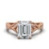 925 Sterling Silver Emerald Cut Diamond Engagement Ring - Image 6