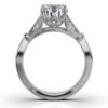 925 Sterling Silver Emerald Cut Diamond Engagement Ring - Image 9