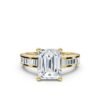 925 Sterling Silver Emerald Cut Diamond Engagement Ring - Image 8