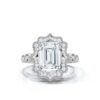 Diamond engagement ring with 36 stones and pavé setting