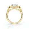 925 Sterling Silver emerald cut ring with comfort-fit band