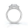 925 Sterling Silver Emerald Cut Diamond Engagement Ring - Image 7