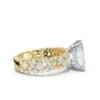 925 Sterling Silver Emerald Cut Diamond Engagement Ring - Image 3