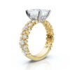 925 Sterling Silver Emerald Cut Diamond Engagement Ring - Image 4