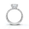 925 Sterling Silver Emerald Cut Diamond Engagement Ring - Image 7