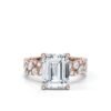 925 Sterling Silver Emerald Cut Diamond Engagement Ring - Image 8