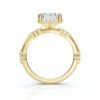 925 Sterling Silver Emerald Cut Diamond Engagement Ring - Image 3
