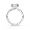 925 Sterling Silver Emerald Cut Diamond Engagement Ring - Image 9