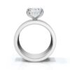 925 Sterling Silver Emerald Cut Diamond Engagement Ring - Image 7