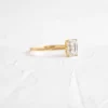 925 Sterling Silver Emerald Cut Diamond Ring - Image 2