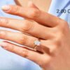 Sterling silver ring featuring a sleek emerald-cut centre stone