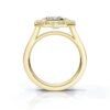 925 Sterling Silver Emerald Cut Halo Diamond Engagement Ring - Image 9