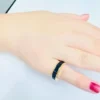 925 sterling silver ring with 8.95 carats of sapphire stones
