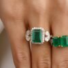 Cocktail ring with a 1.8 mm shank and striking top