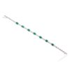 925 Sterling Silver Emerald Diamond Designer Bracelet - Image 3
