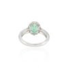 925 Sterling Silver Emerald Diamond Engagement Ring - Image 6