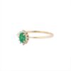 925 Sterling Silver Emerald & Diamond Engagement Ring - Image 5