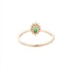 925 Sterling Silver Emerald & Diamond Engagement Ring - Image 6