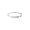 925 Sterling Silver Emerald Diamond Eternity Band - Image 5