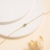 925 Sterling Silver Emerald Diamond Eye Bracelet - Image 3