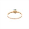 925 Sterling Silver Emerald & Diamond Flower Ring - Image 4