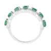 925 Sterling Silver Emerald & Diamond Ring - Image 4