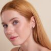 925 Sterling Silver Emerald & Diamond Statement Earrings - Image 5