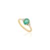 925 Sterling Silver Emerald Diamond Statement Ring - Image 4