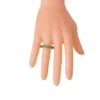 Emerald eternity band ring with a continuous stone setting