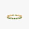925 Sterling Silver Emerald Eternity Band
