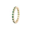 925 Sterling Silver Emerald Eternity Band - Image 3