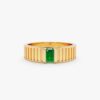 925 Sterling Silver Emerald Gatsby Ring