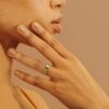 925 Sterling Silver Emerald Gatsby Ring - Image 3