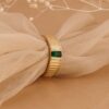 925 Sterling Silver Emerald Gatsby Ring - Image 5
