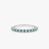 925 Sterling Silver Emerald Half Eternity Ring - Image 2
