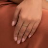 925 Sterling Silver Emerald Half Eternity Ring - Image 4