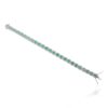 925 Sterling Silver Emerald Halo Diamond Tennis Bracelet - Image 4