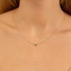925 Sterling Silver Emerald Heart Necklace - Image 3