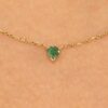 925 Sterling Silver Emerald Heart Necklace - Image 4