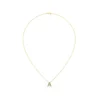 925 Sterling Silver Emerald Initial Necklace - Image 5