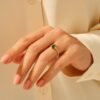 Elegant ring design with a striking marquise-shaped centre stone