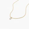 925 Sterling Silver Emerald Necklace with Halo Diamonds - Image 5
