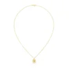 925 Sterling Silver North Star necklace with polished gold-plated finish