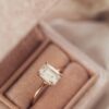 925 Sterling Silver Emerald Octagon Cut Diamond Solitaire Ring - Image 2