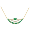 925 Sterling Silver Emerald Pendant Necklace