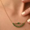 925 Sterling Silver Emerald Pendant Necklace - Image 4