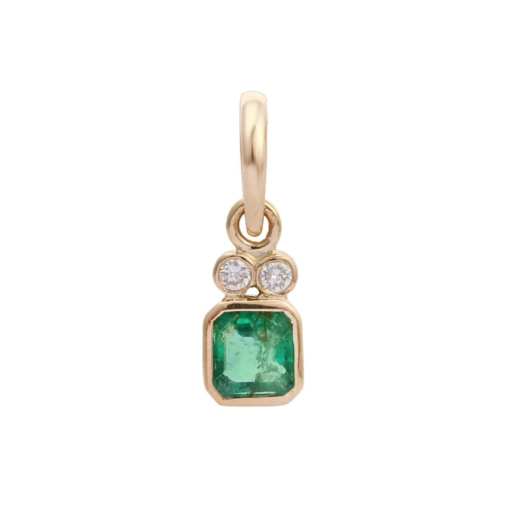 925 Sterling Silver Emerald Pendant