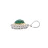 925 sterling silver pendant with 9 mm round emerald centre stone