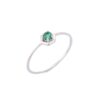 925 Sterling Silver Emerald Pinky Ring - Image 2